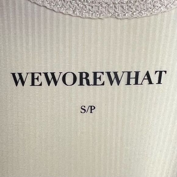 WeWoreWhat Solid Rib Scoop Jumpsuit in Khaki with Gold Chain Belt - Picture 14 of 16